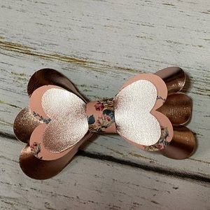 Floral pigtail bows
